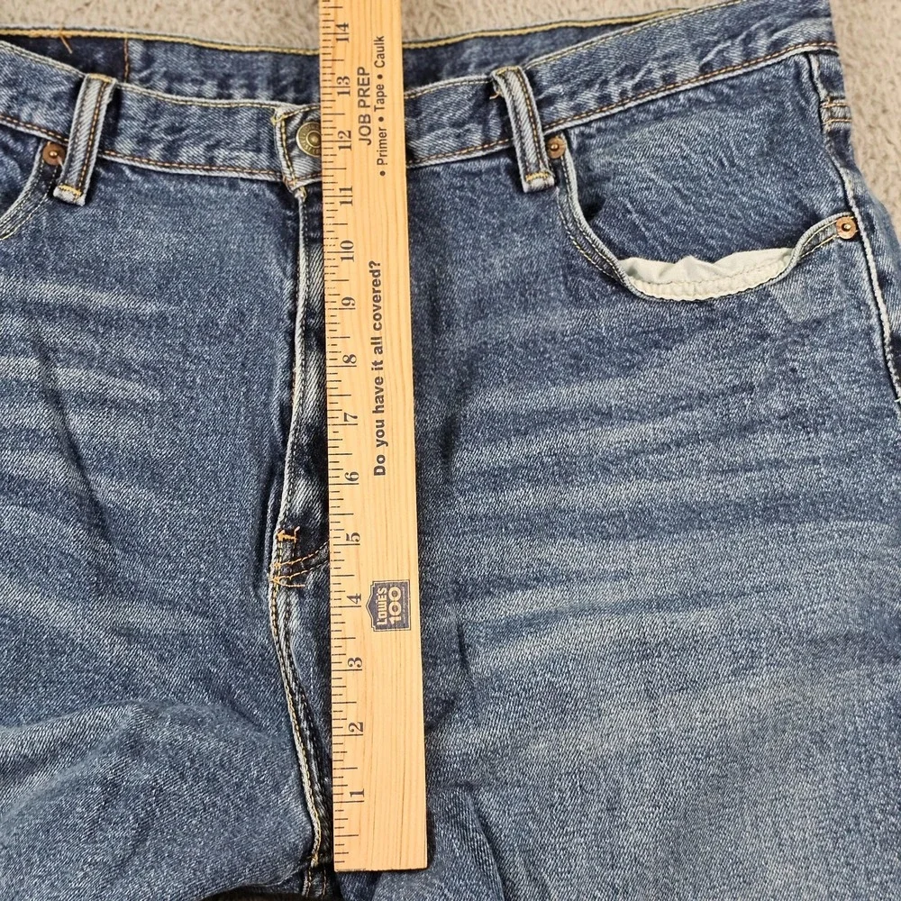 Levis Denim Shorts Mens 34 Medium Wash Distressed Jean 5 Pocket Summer Dad Jorts